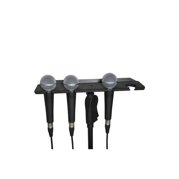 Gator Frameworks GFW-MIC-4TRAY Supporto multi-microfono per 4 microfoni<br>
