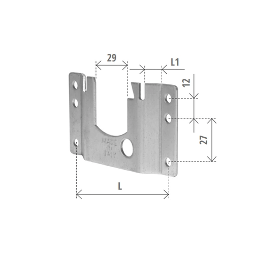 SUPPORTO A CASSONETTO SOLO SUPPORTO 7mm