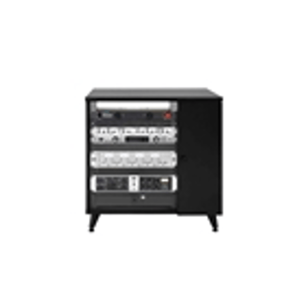 Gator Frameworks GFW-ELITESIDECAR-BLK Mobile rack sidecar cabinet in legno con finitura nera<br>
