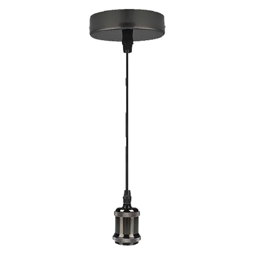 LAMPADARIO IN METALLO 'VINTAGE CM1010' colore cromo scuro