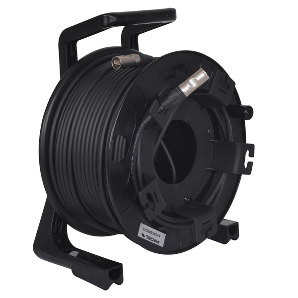 PROEL STAGE Cavo professionale PROEL LAN6S  Cat6 S-UTP - PUR, assemblato su avvolgitore professionale PROEL AV190, con connettori RJ45 Cat6A di alta qualità NEUTRIK NE8MX6. Lunghezza 75 m. Altre lunghezze disponibili: visualizzare le specifiche tecniche