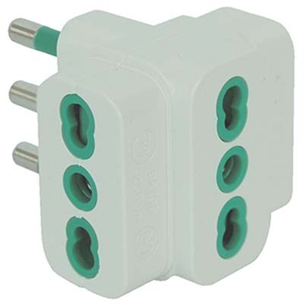 Adattatore Triplo Multiprese con Interruttore, Spina Piccolo 10A, 3 Prese Universali 10A/16A Schuko/Bipasso, Spina 90° Spessore 6.8cm (1 Pezzo Adattatore Triplo Multiprese con Interruttore, Spina Piccolo 10A, 3 Prese Universali 10A/16A Schuko/Bipasso, Spina 90° Spessore 6.8cm (1 Pezzo