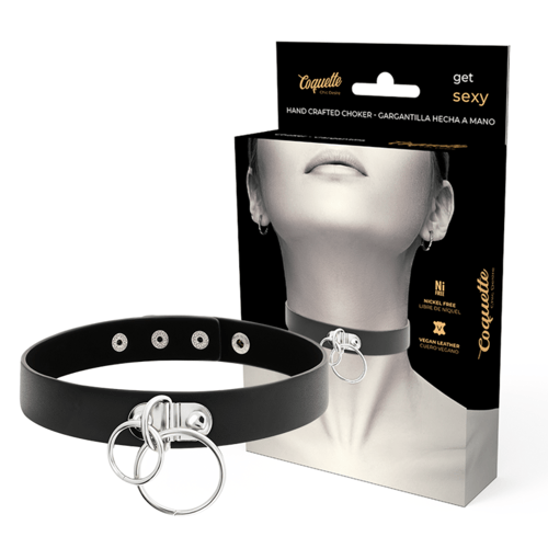 COQUETTE ACCESSORIES COQUETTE CHIC DESIRE - GIROCOLLO IN PELLE VEGANA CON DOPPIO ANELLO