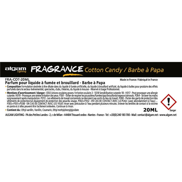 Algam Lighting FRA-COT-20ML Profumo per Liquido del Fumo 20ml Zucchero Filato