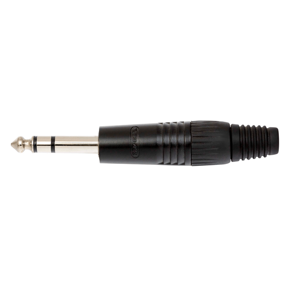 PROEL STAGE Connettore professionale jack stereo 6,3 mm  1/4. Colore: Nero con anello nero.