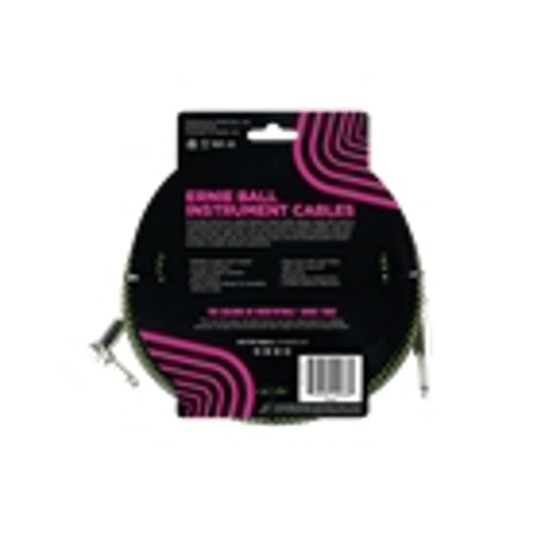 Ernie Ball 6082 Cavo Braided Black/Green 5,49 m