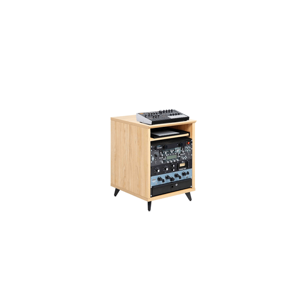 Gator Frameworks GFW-ELITEDESKRK-MPL Rack studio 10U in finitura acero naturale<br>