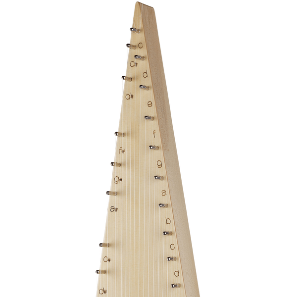 HORA SALTERIO TENORE ( TENOR PSALTERY ) TOP ABETE FONDO FASCE ACERO 30 CORDE CON BORSA ARCHETTO PECE E CHIAVE ACCORDATURA DO4-FA6
