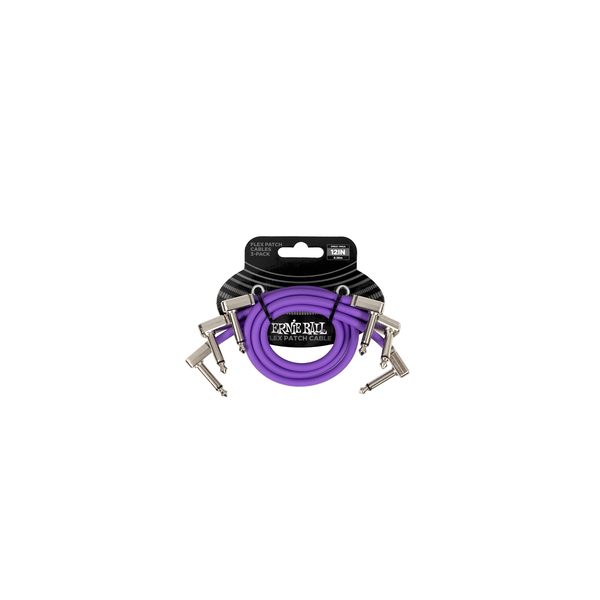 Ernie Ball 6453 Flex Patch Cable Purple 30cm 3pk