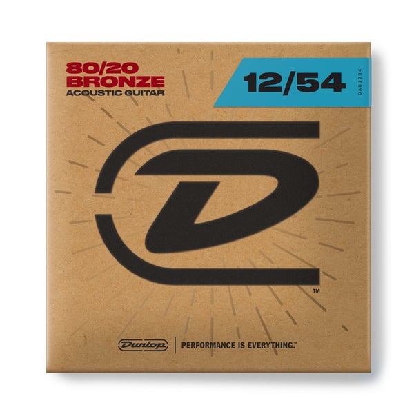 Dunlop DAB1254 Acoustic 80/20 Bronze, Light Set/6