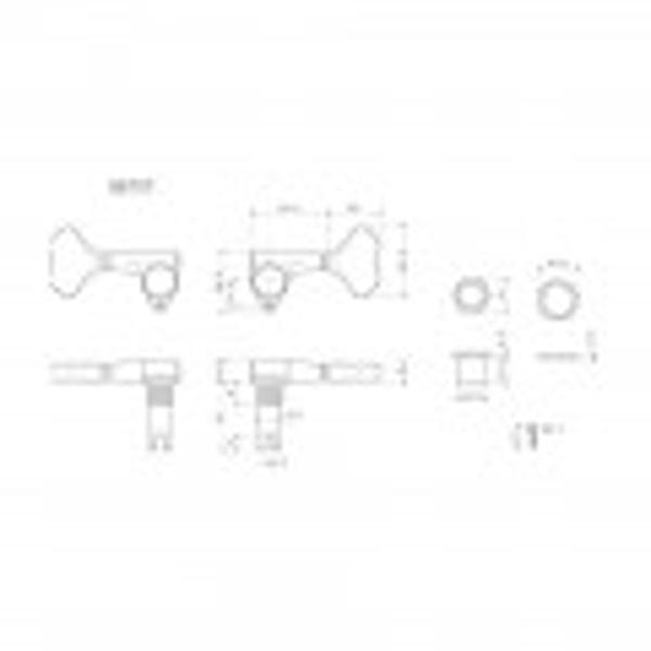 GOTOH Set Meccaniche per Basso Elettrico, L2 R2, Cromato