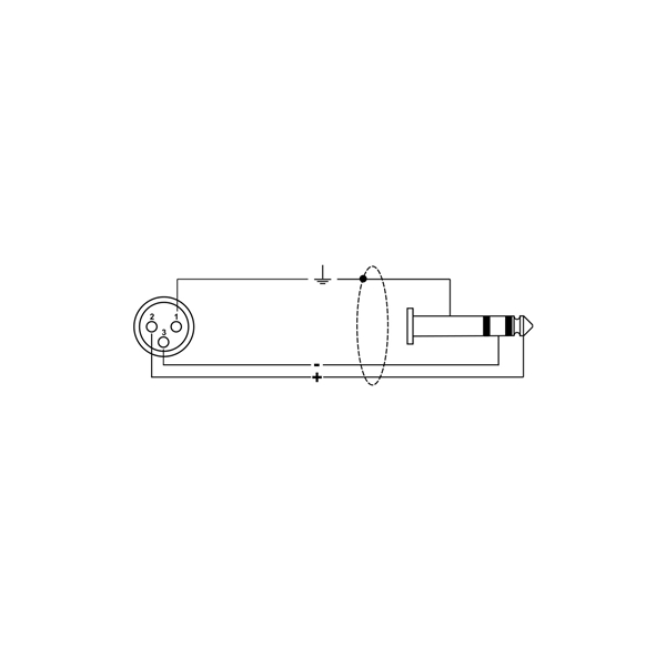 Quik Lok ITST/FJS-0,3 B XLR Femmina/Jack Stereo 30 cm