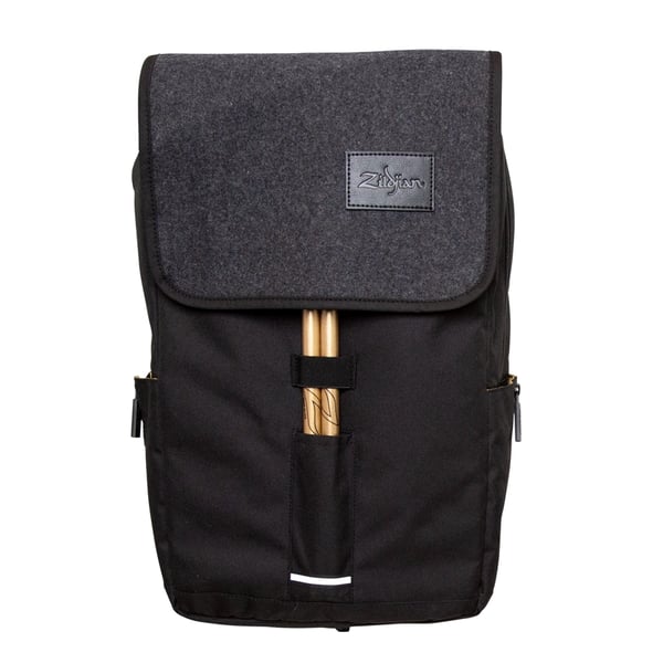 Zildjian T9001 - Gray Flap Black Laptop Backpack
