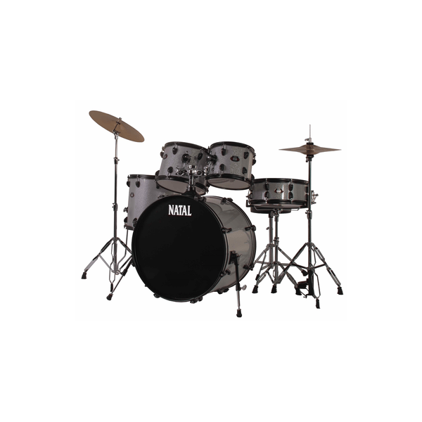 Natal DNA F22 5 pezzi White Sparkle - Black Hardware
