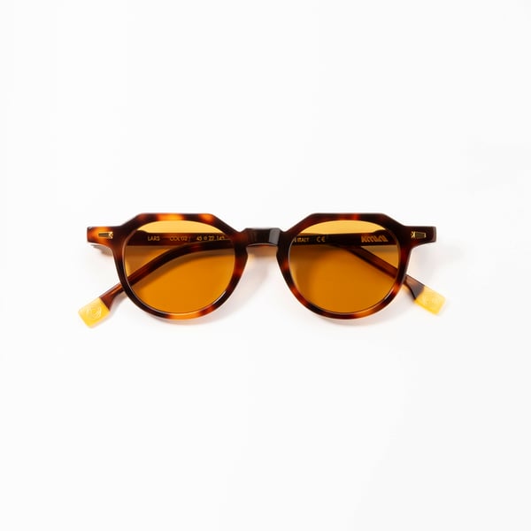 Kyme Lars Tobacco Italian Handmade Butterfly Sunglasses