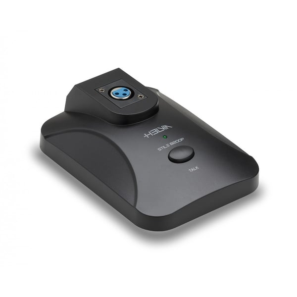 HELVIA Base universale per Microfoni a Collo d'Oca con Tasto Push-to-Talk. Modello STILE B200P