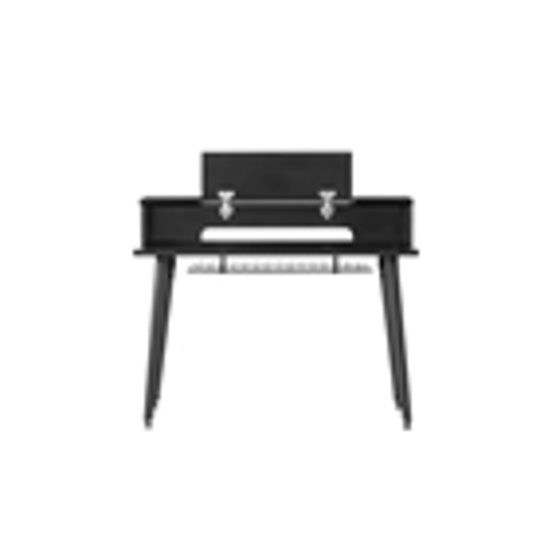 Gator Frameworks GFW-ELITEKEYTBL61-BLK Workstation in legno nera per tastiere fino a 61 tasti<br>