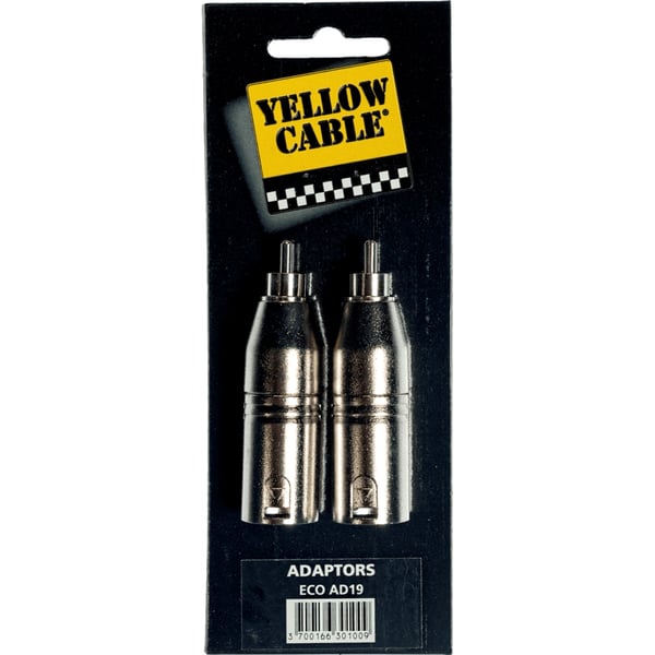 Yellow Cable AD19 Adattatore RCA Maschio/XLR Maschio 2 Pcs