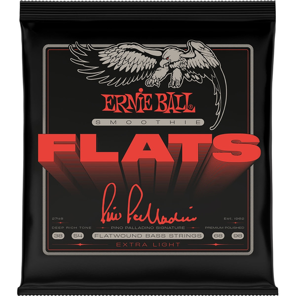 Ernie Ball 2748 Pino Palladino Smoothie Flats Strings Extra Light 38-98