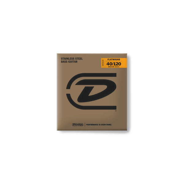 Dunlop DBFS40120M Corde basso Flatwound Light Scala media Set/5