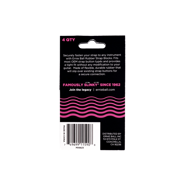 Ernie Ball 5623 Strap Blocks Pink