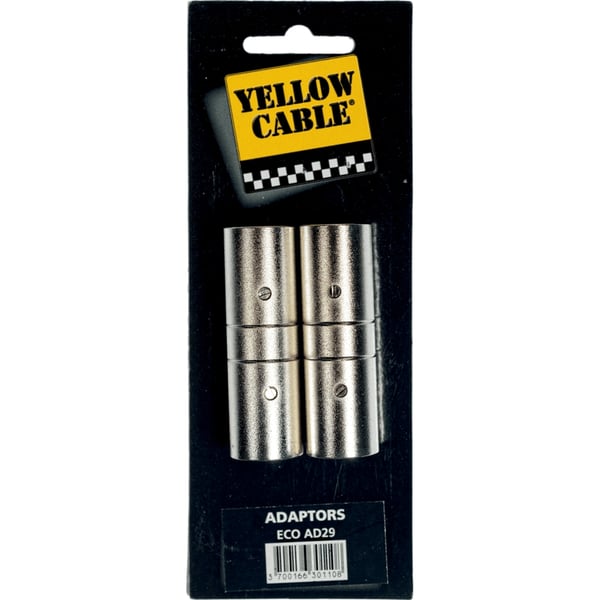 Yellow Cable AD29 Adattatore XLR/XLR Maschio 2 Pcs