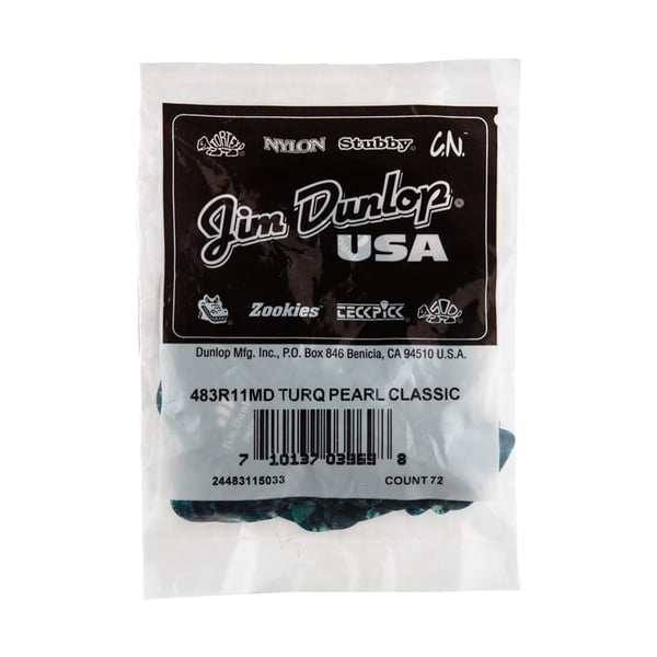 Dunlop 483R#11 Turquoise Perloid - Medium