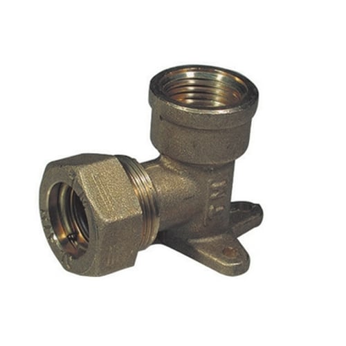 TIEMM Gomito a 90° con flangia a 3 fori  o-ring femmina
