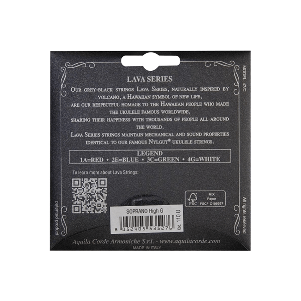 Aquila 110U Lava Series Ukulele Set,GCEA