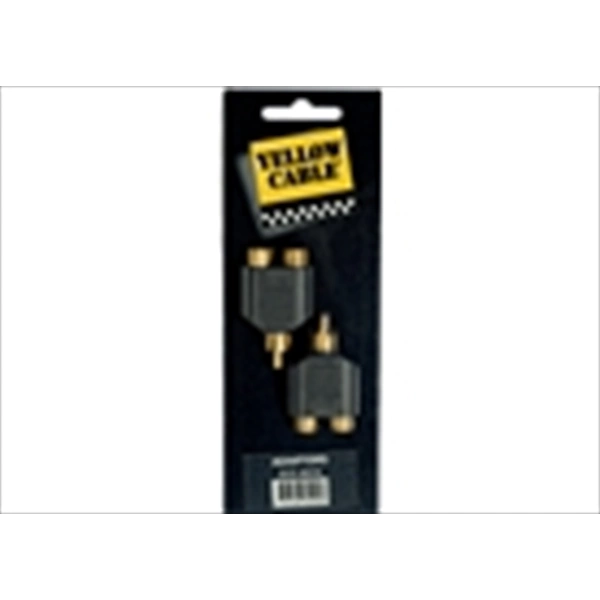 Yellow Cable AD14 Adattatore RCA Maschio/2x RCA Femmina 2 Pcs