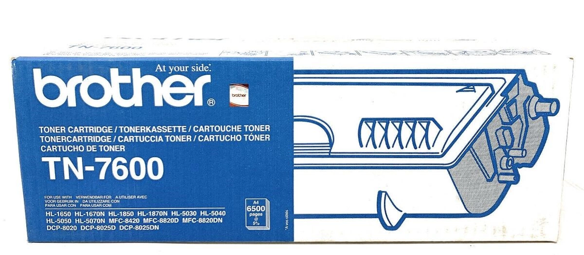 Cartouche De Toner ORIGINAL Brother TN-7600 - Noire, 6500 Pages, Neuve