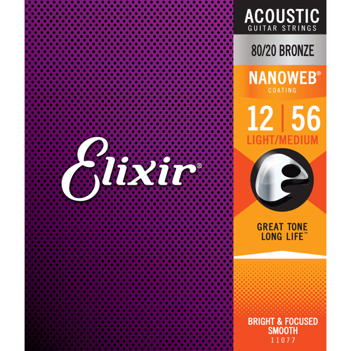 ELIXIR 11077 ACOUSTIC 80/20 BRONZE NANOWEB