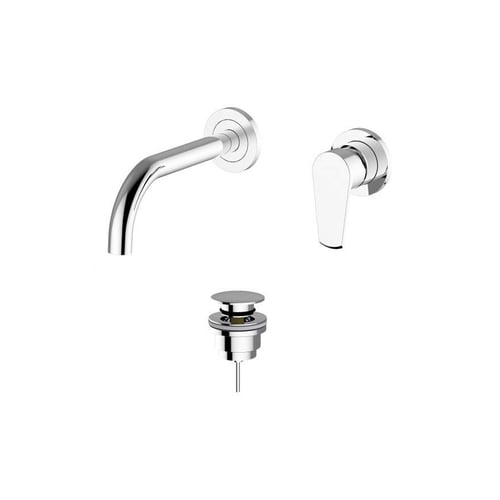 Batteria lavabo incasso a parete Velvet