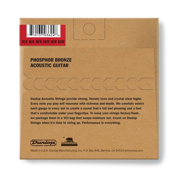 Dunlop DAP1252J Acoustic Phosphor Bronze, Medium Set/12