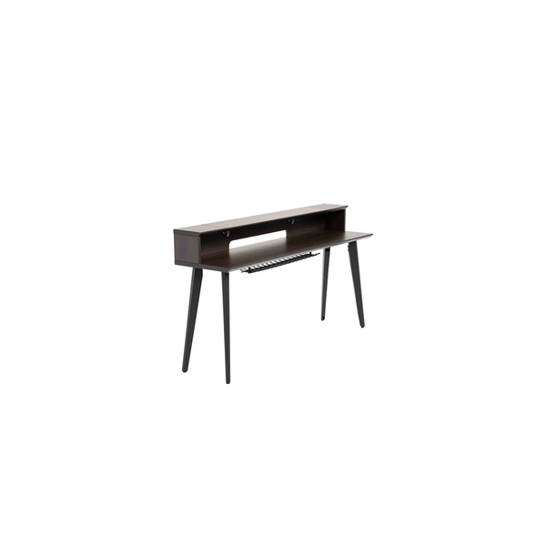 Gator Frameworks GFW-ELITEKEYTBL88-BRN Workstation in legno per tastiere fino a 88 tasti, colore noce scuro<br>