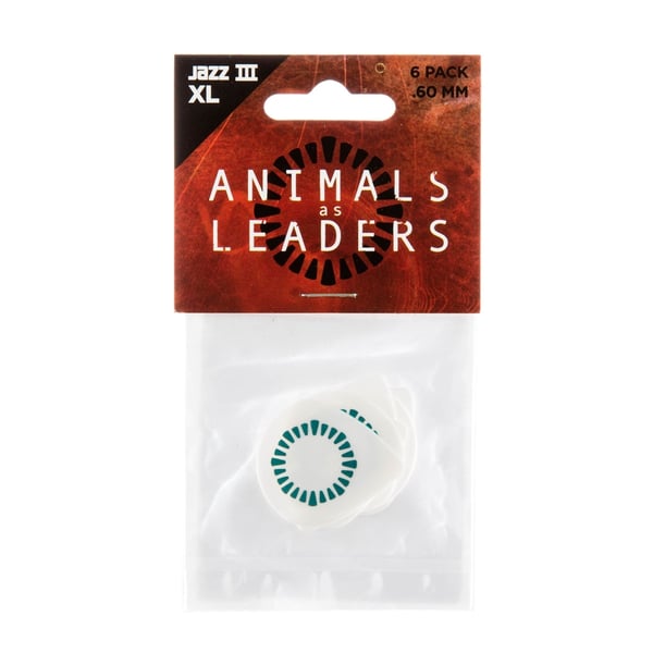 Dunlop AALP03 Animal As Leaders Tortex Jazz III XL, White .60mm Player's Pack/6