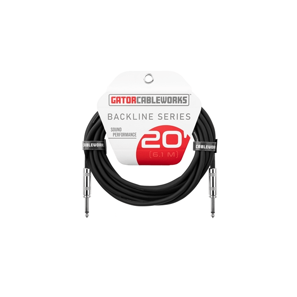 Gator Cableworks GCWB-INS-20 Cavo strumento jack dritto/dritto 6 m Serie Backline