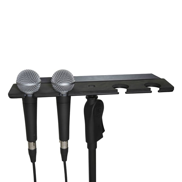 Gator Frameworks GFW-MIC-4TRAY Supporto multi-microfono per 4 microfoni<br>