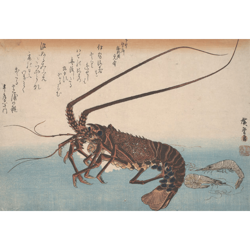 Utagawa Hiroshige Aragosta e gambero, c.1832