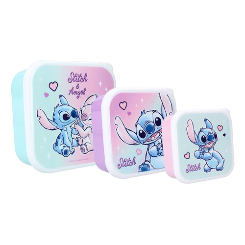 Lilo &amp; StitchPack de 3 Fiambreras Stitch Let's Eat!
