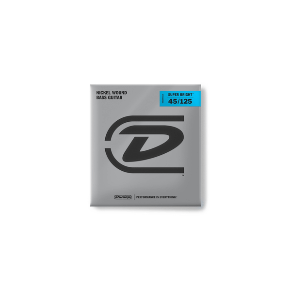Dunlop DBSBN45125 Super Bright Nickel Wound, Medium Set/5