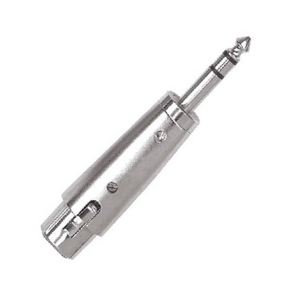 PROEL STAGE Adattatore professionale in metallo: presa XLR 3 poli -&gt; spina jack stereo Ø 6.3 mm.