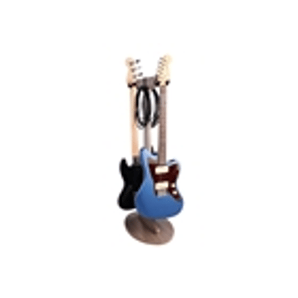 Gator Frameworks GFW-ELITEGTRHNGSTD-2X-GRY Stand appendi-chitarra doppio in finitura grigio driftwood<br>