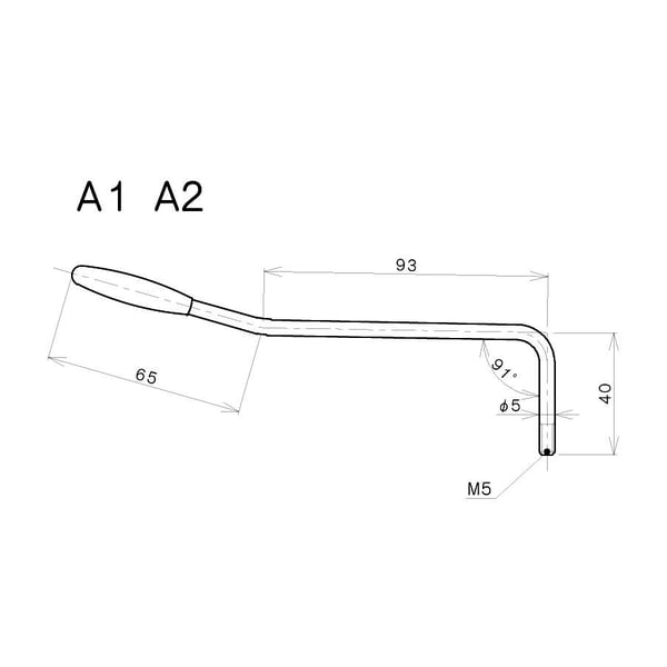 GOTOH Leva Tremolo 5 mm per Chitarra Elettrica (Cosmo Black)