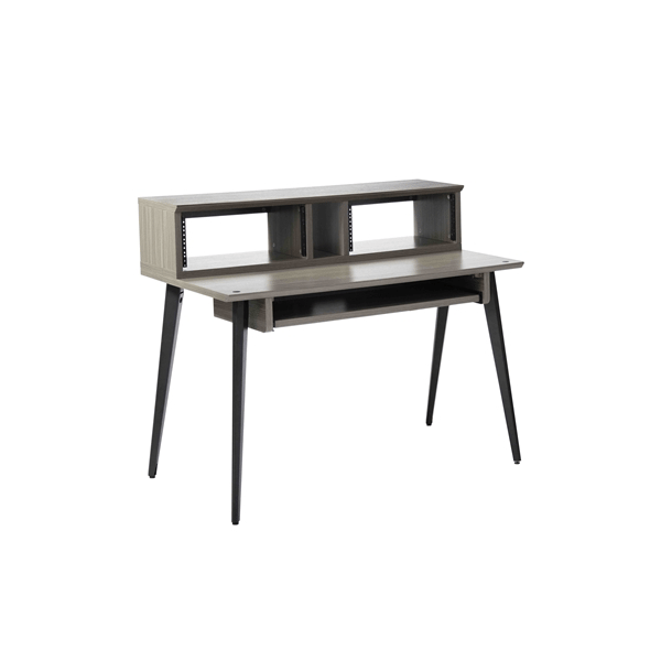 Gator Frameworks GFW-ELITEDESK-GRY Scrivania workstation Elite in grigio driftwood per studi di registrazione e content creator<br>