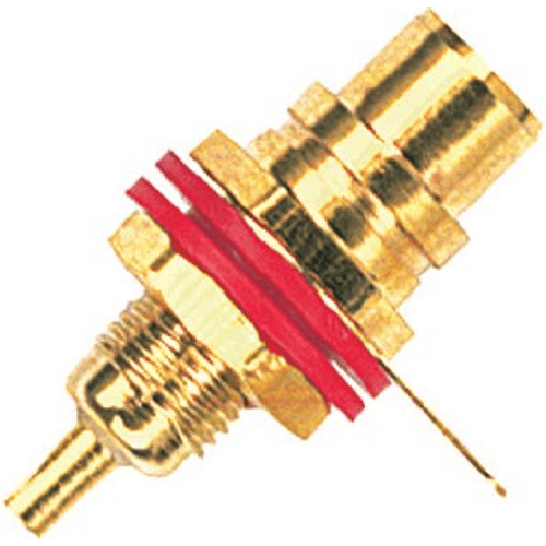 PROEL STAGE Presa da pannello RCA. Colore: Dorato con anello rosso.