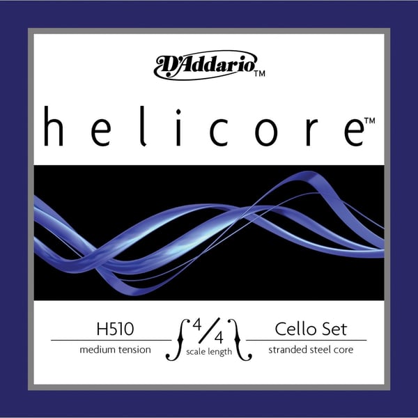 D'ADDARIO Set Corde per Violoncello Serie Helicore, Scala 4/4, Medium Tension. Modello H510M