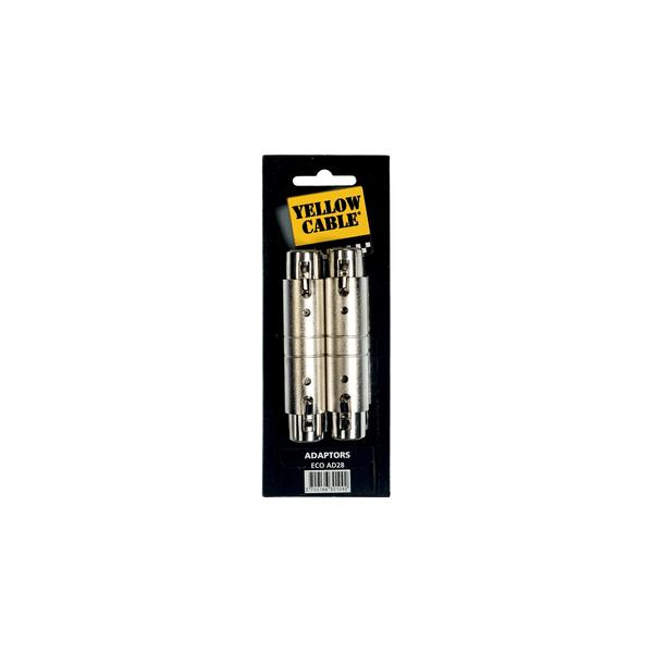 Yellow Cable AD28 Adattatore XLR/XLR Femmina 2 Pcs
