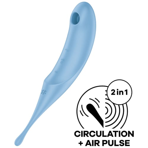 SATISFYER AIR PULSE SATISFYER - STIMOLATORE E VIBRATORE TWIRLING PRO AIR PULSE BLU