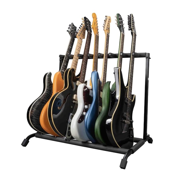Gator Frameworks RI-GTR-RACK7 Supporto pieghevole per 7 chitarre<br>
